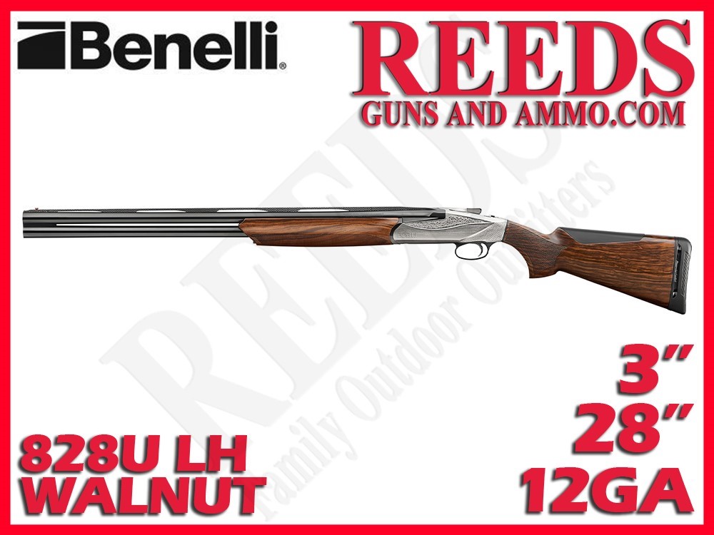Benelli 828 U Left Hand Walnut Nickel 12 Ga 3in 28in 10708-img-0