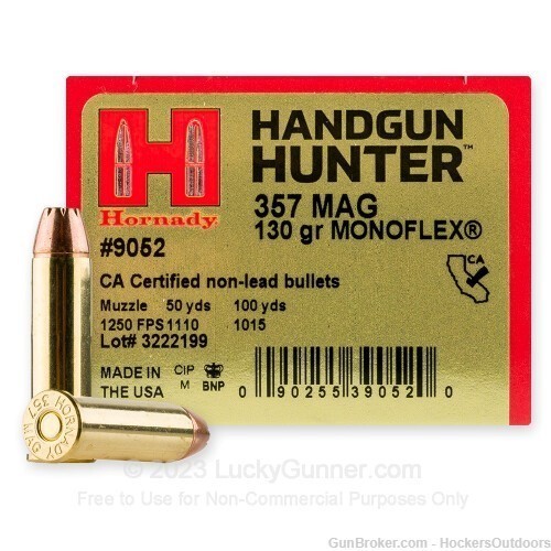 Hornady 9052 Handgun Hunter Personal Defense 357 Mag 130 gr MF 20rd-img-0