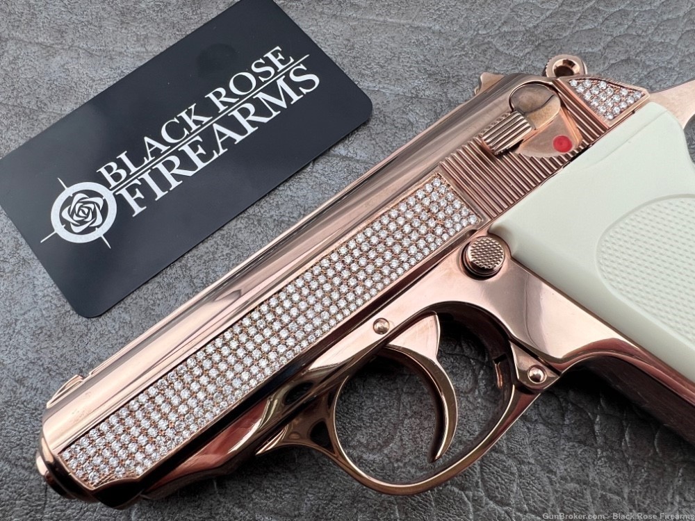 Walther PPK 18K Rose Gold Polished w/ 512 VS1 Diamonds-img-2
