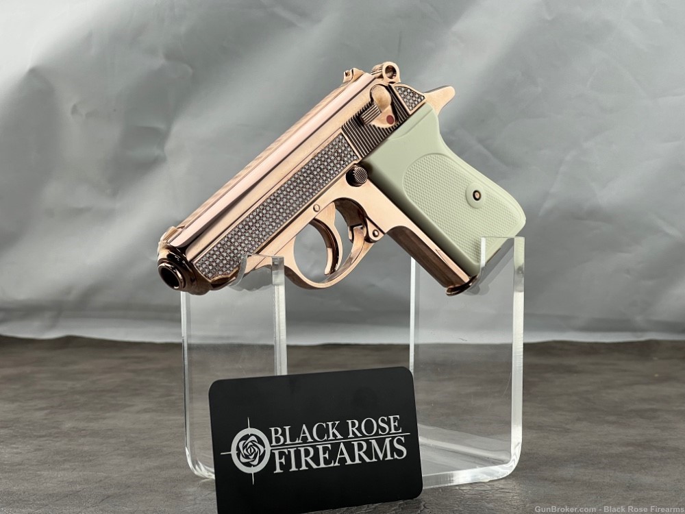Walther PPK 18K Rose Gold Polished w/ 512 VS1 Diamonds-img-6