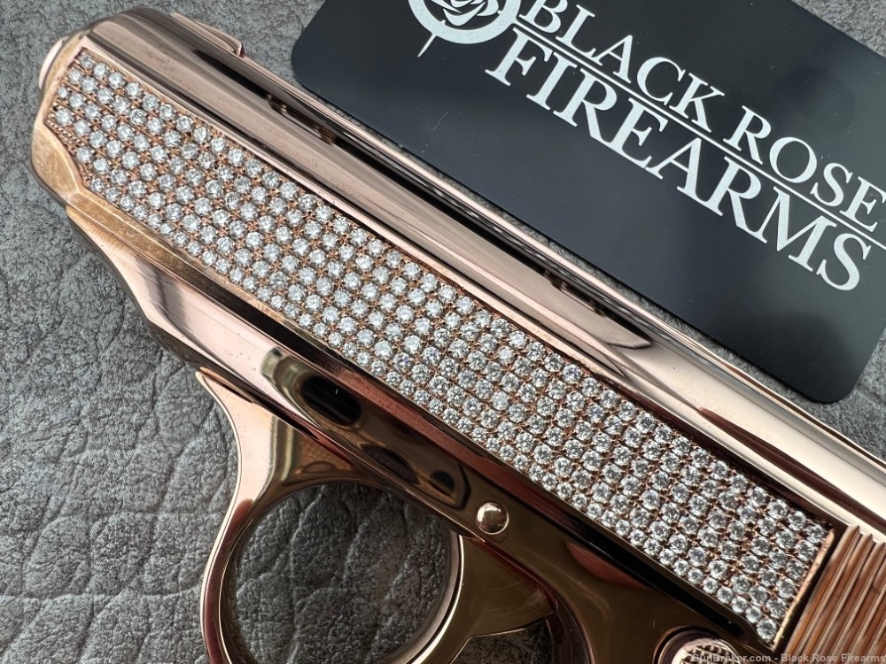Walther PPK 18K Rose Gold Polished w/ 512 VS1 Diamonds-img-1