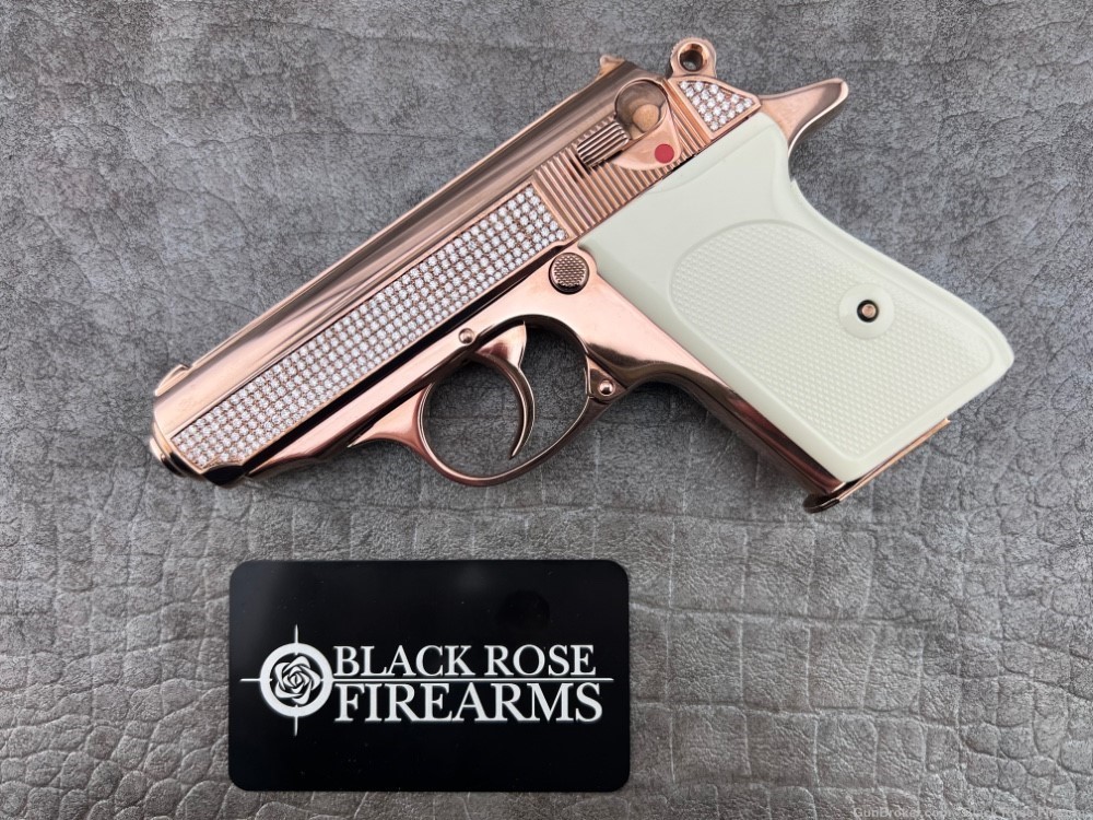 Walther PPK 18K Rose Gold Polished w/ 512 VS1 Diamonds-img-3