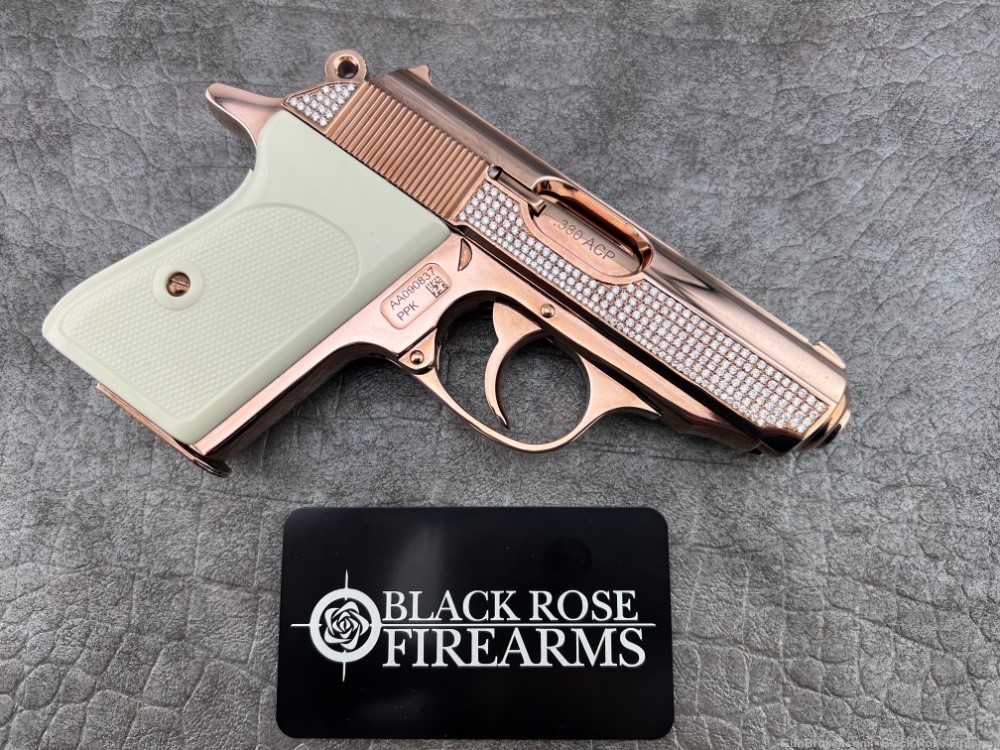 Walther PPK 18K Rose Gold Polished w/ 512 VS1 Diamonds-img-4