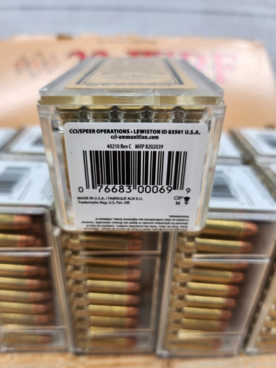50 rd boxes of cci 22 wrf .22 winchester rimfire 45 gr hollow point -img-2