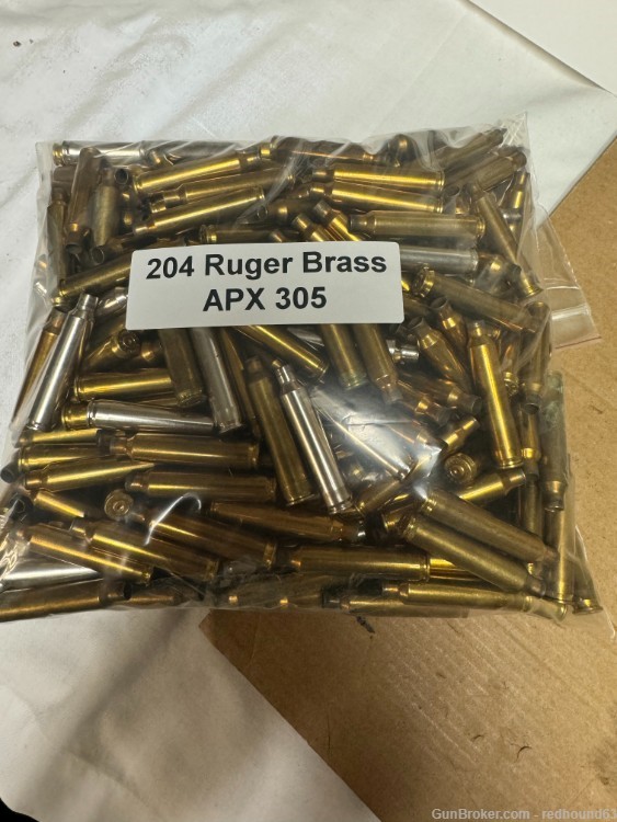 204 Ruger Brass Fired APX 305 pieces -img-0