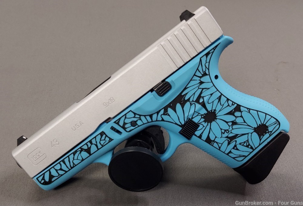 Glock G43 9mm Miss Daisy Semi-Auto Subcompact Pistol 6rds 3.41"ACG-57069-img-1