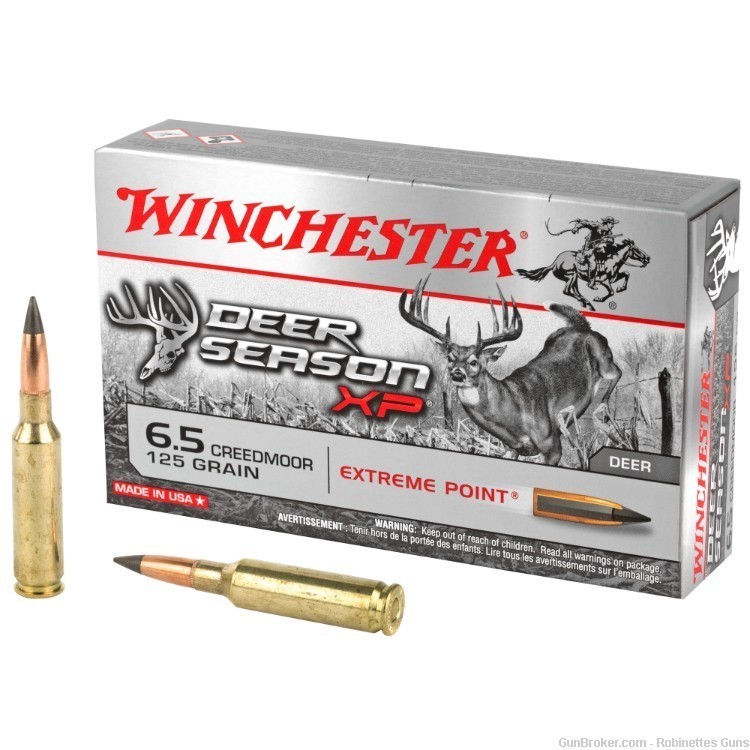 20 rds Winchester Deer Season XP 125gr 6.5 Creedmoor 6.5creed 6.5cr X65DS-img-0