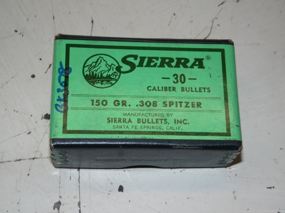 Sierra 30 Cal Bullets 150 Gr 308 Spitzer - Box of 15-img-0