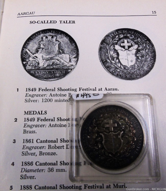 original Swiss 1849 shooting festival silver coin/taler.-img-7
