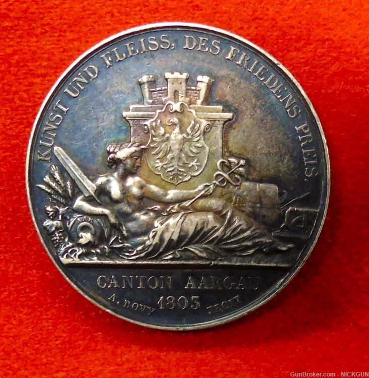 original Swiss 1849 shooting festival silver coin/taler.-img-2