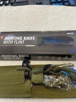 Pair Stainless Hunting Knives Flint Fire Starter -img-6