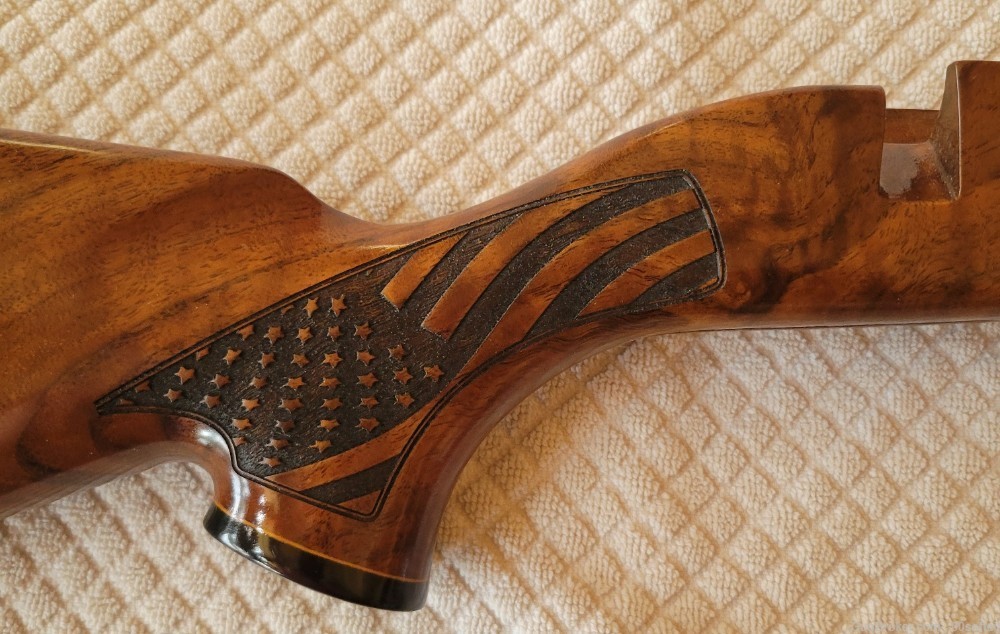 Custom engraved Weatherby Mark V Stock featuring the 2nd Amendment.-img-5