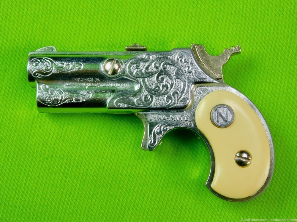 Vintage US 1960s Nichols Dyna-Mite Toy Cap Gun Derringer-img-1