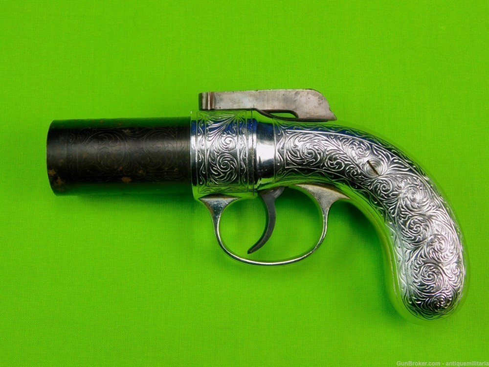 Vintage Pepperrox .22 Percussion Revolver Pistol Gun-img-0
