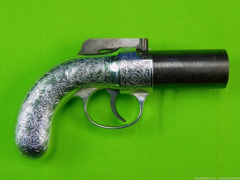 Vintage Pepperrox .22 Percussion Revolver Pistol Gun-img-1