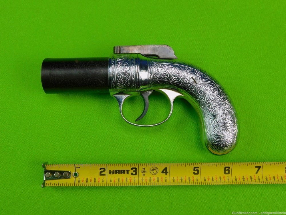 Vintage Pepperrox .22 Percussion Revolver Pistol Gun-img-13