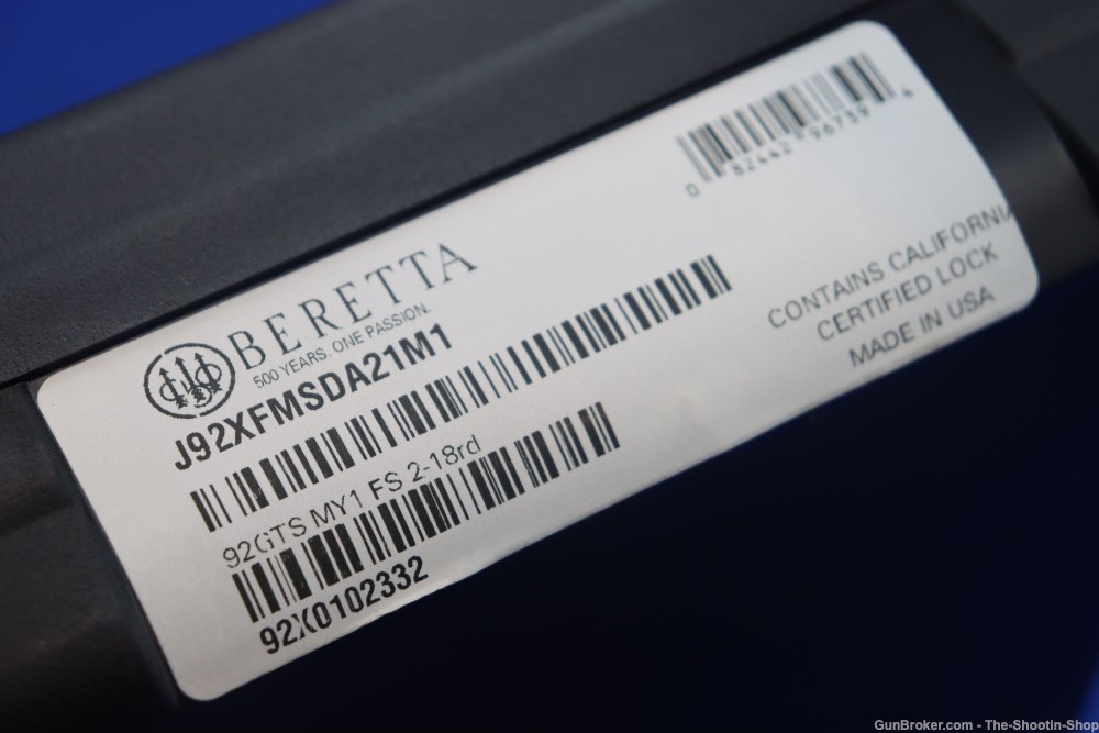 Beretta Model 92GTS LAUNCH EDITION Pistol 9MM 18RD Mags 92 GTS Optics Ready-img-29