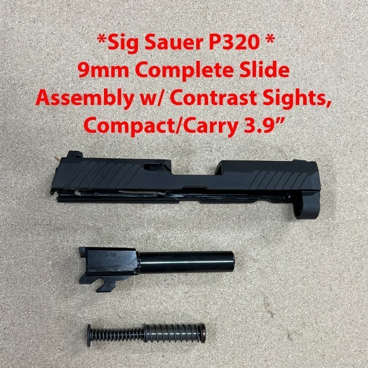 Sig Sauer P320 9mm Complete Slide Assembly, Compact 3.9"-img-0