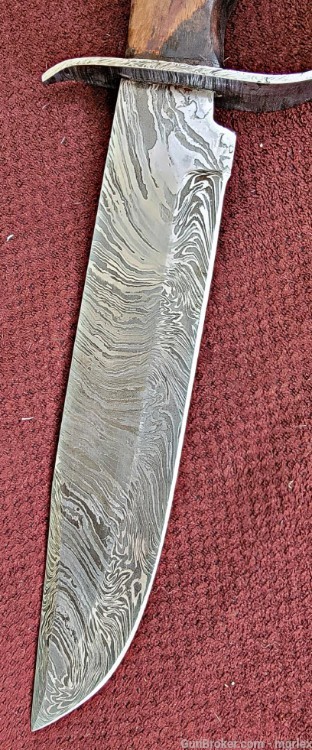 Damascus S GUARD BOWIE Knife -img-3