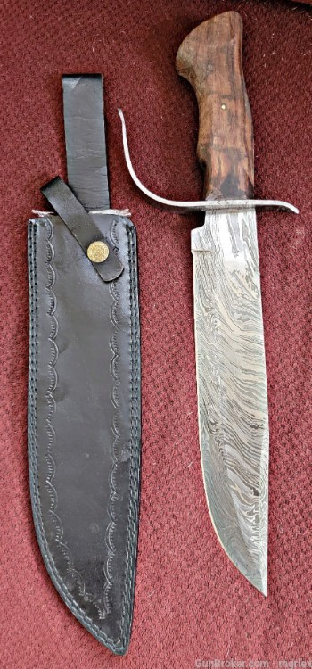 Damascus S GUARD BOWIE Knife -img-1