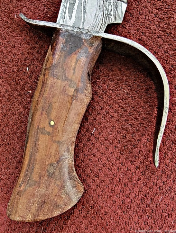 Damascus S GUARD BOWIE Knife -img-2