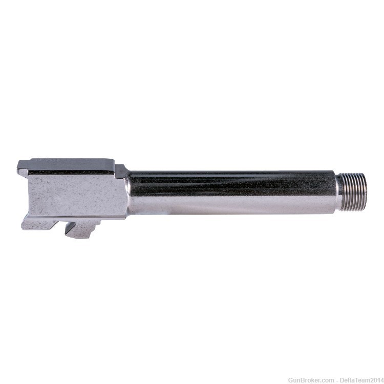 Match Grade - Glock 19 Compatible Threaded Barrel - Polished Clear PVD-img-1