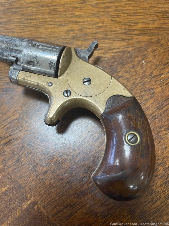 Colt 1871 Open Top Revolver 22 Caliber Brass Frame -img-11