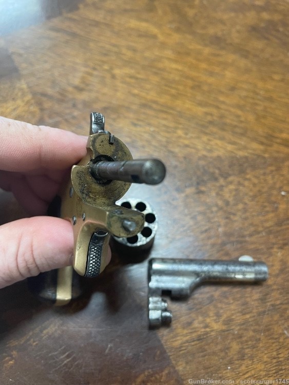 Colt 1871 Open Top Revolver 22 Caliber Brass Frame -img-6