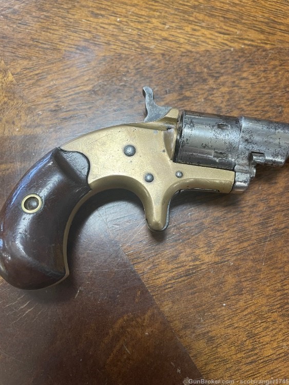 Colt 1871 Open Top Revolver 22 Caliber Brass Frame -img-5