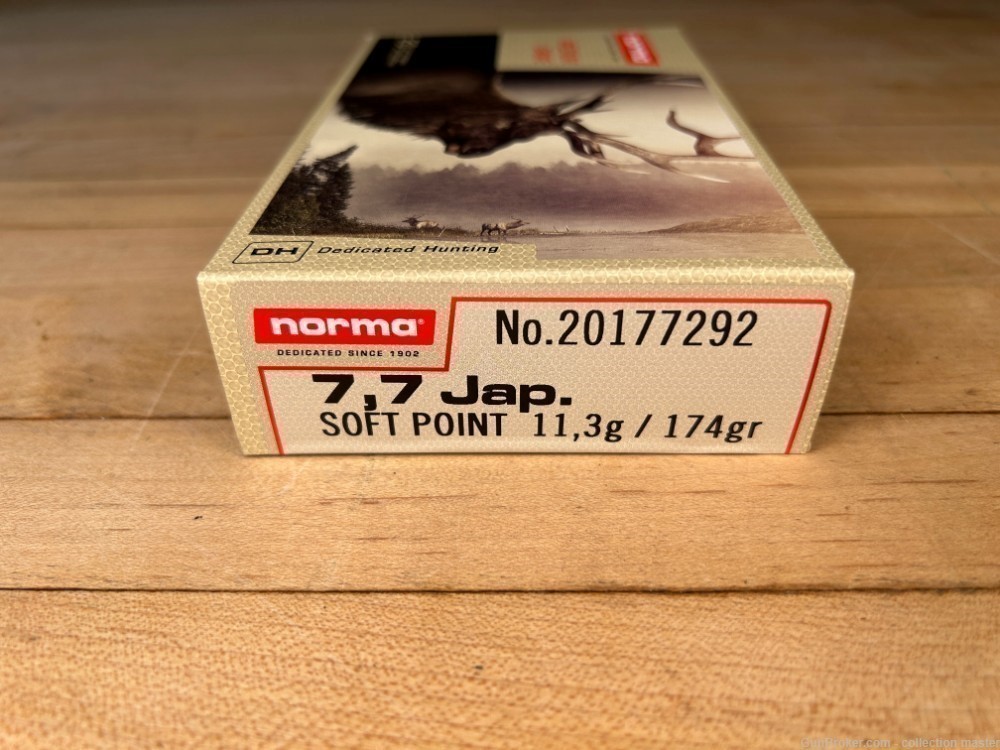 Norma 7.7 Jap 174 Grain GR Soft Point One Box 20 Rounds Japanese Newly MFG-img-0