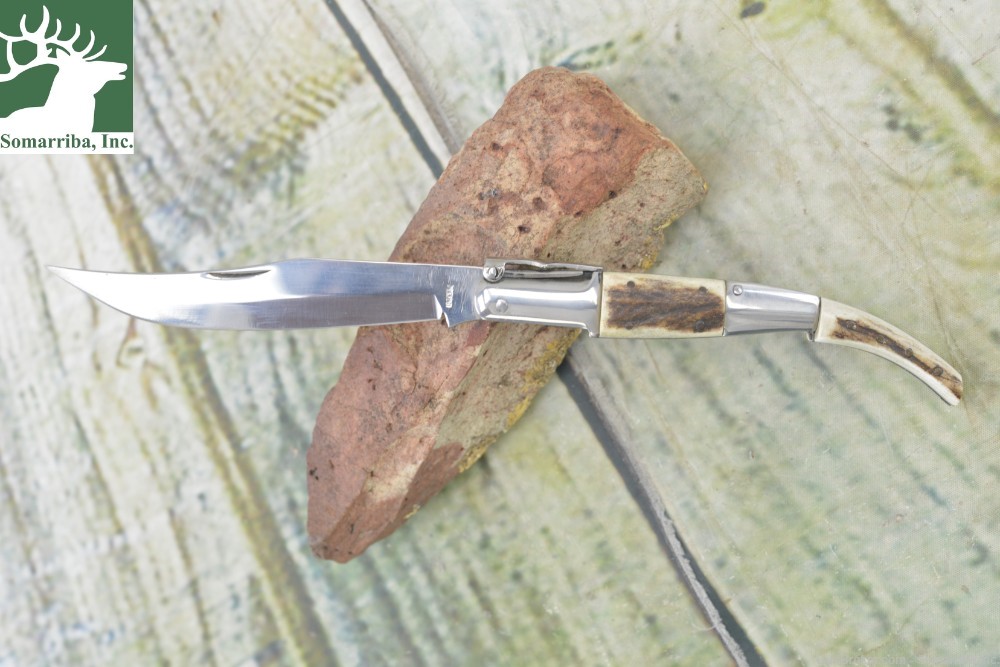 SPANISH STYLE FOLDING KNIFE WITH (INOX) STAMPED - STAINLESS- WITH STAINLESS-img-0