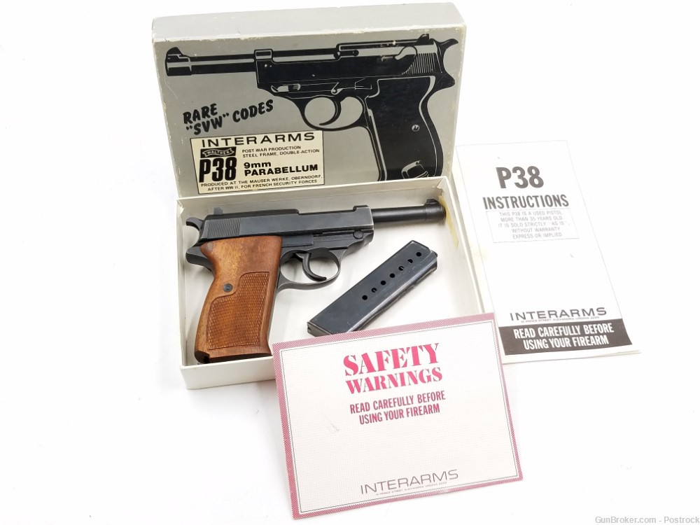Walther P38 Grey Ghost SVW 45 matching box P-38 French Pistol-img-0