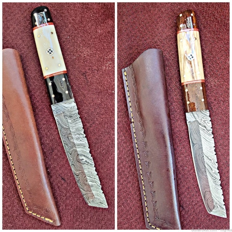 Damascus TANTO Design knife -img-0