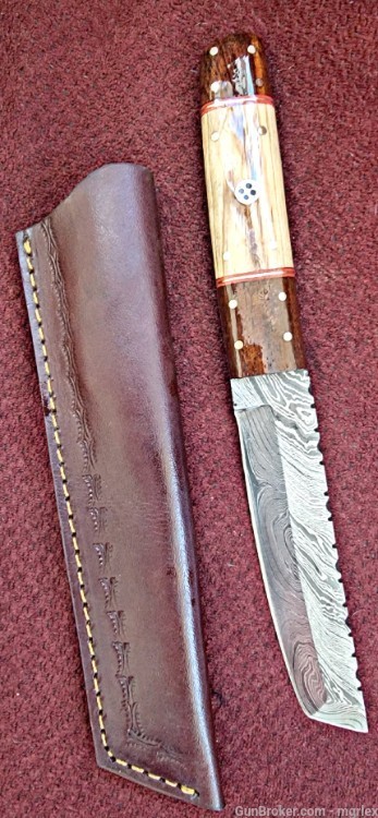 Damascus TANTO Design knife -img-1
