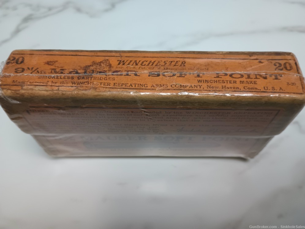 Vintage Mauser or Mannlicher 9mm Collectible Ammo-img-1
