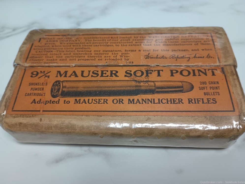 Vintage Mauser or Mannlicher 9mm Collectible Ammo-img-0