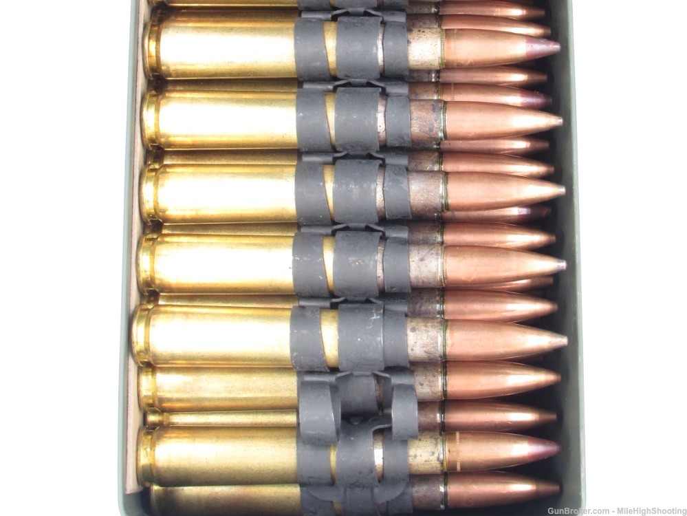 NOS 100 Rounds of LINKED Lake City .50 BMG 4:1 M33 Ball / M17 Tracer -img-0