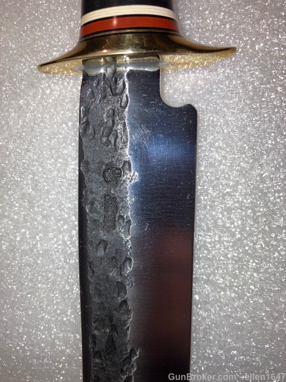 Custom Jim Behring fighting knife mint never used compass in handle -img-5