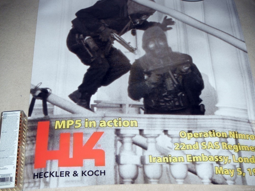 HECKLER & KOCH HK OPERATION NIMROD SAS RAID POSTER - HK MP5SD -HK MP5K --img-6