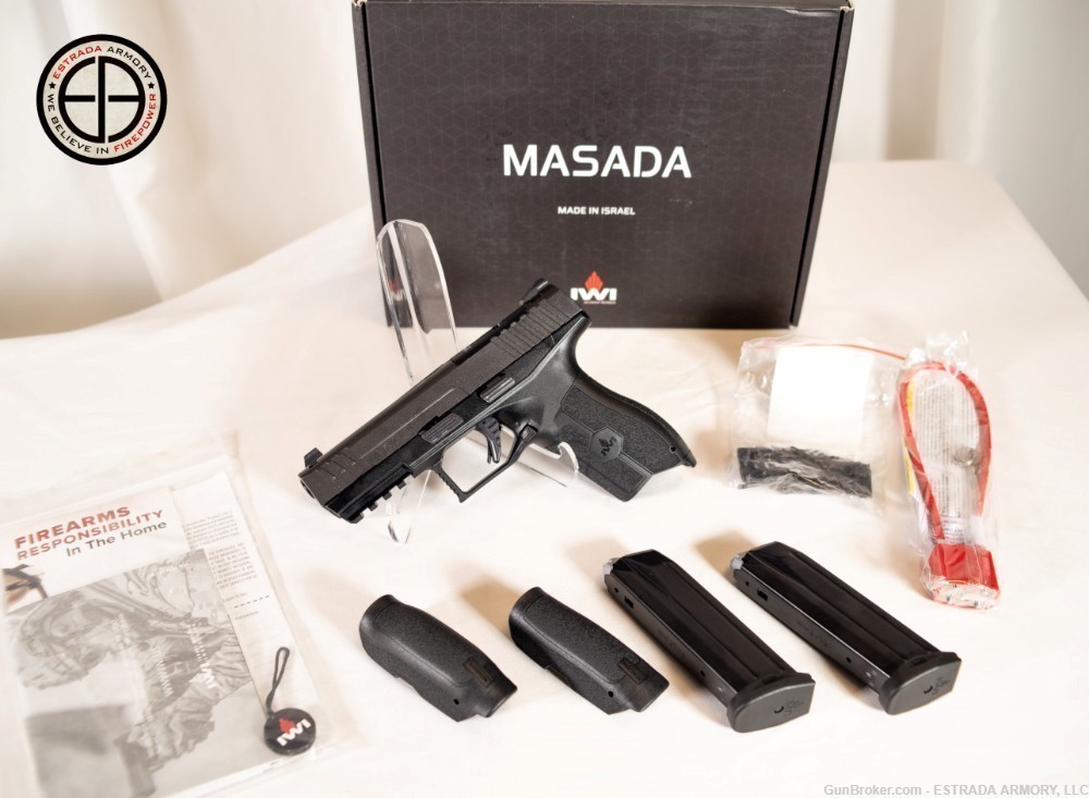 IWI MASADA 9mm polymer framed striker-fired pistol in 9mm, Optics ready-img-1