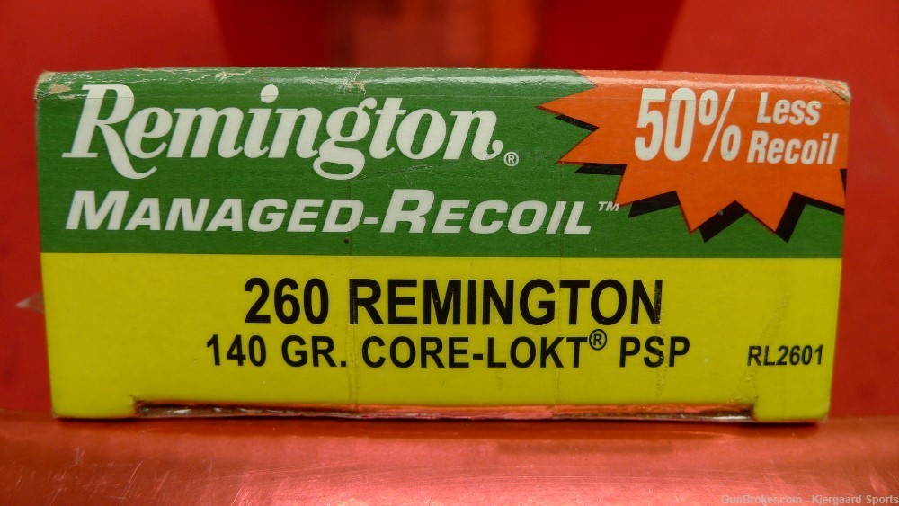 260 Rem Remington Managed Recoil 140gr Core-Lokt PSP 20rd-img-0
