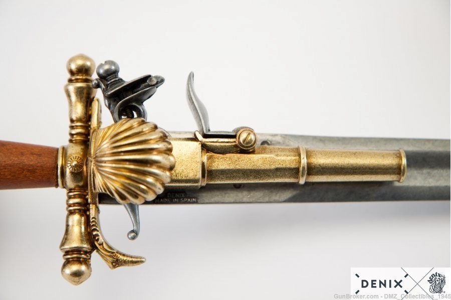 1700s French Non Firing Dagger Pistol Gun by Denix of Spain-img-5