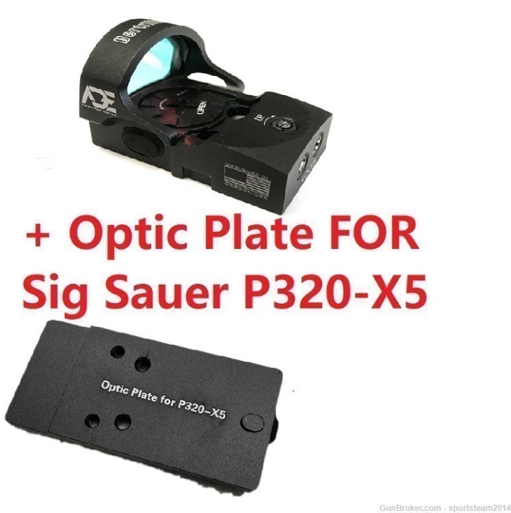 ADE RD3-013 Red Dot Sight+Optic Mounting Plate for Sig Sauer P320-X5 Pistol-img-0