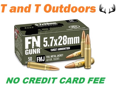 FN 10700032 GUNR 5.7x28 40gr FMJ 50 rounds per box -10 case