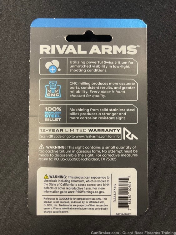 RIVAL ARMS TRITIUM NIGHT SIGHTS-img-1