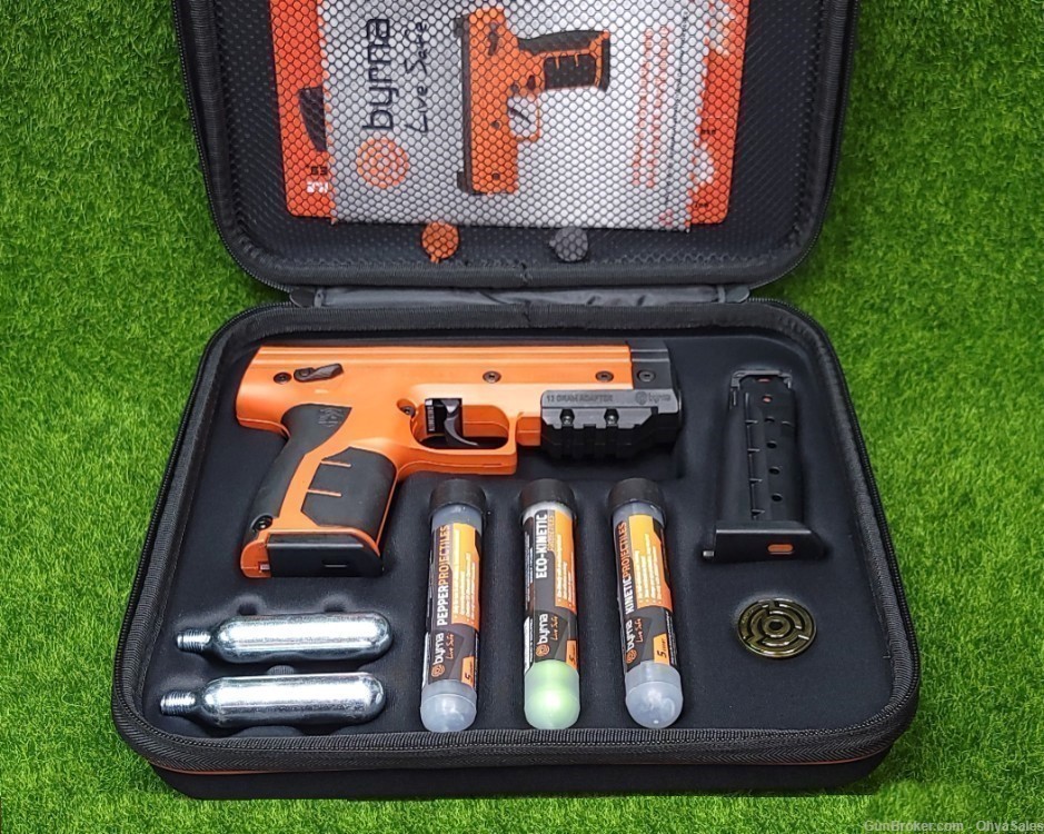 Byrna HD XL Self Defense CO2 Pistol Kit w Pepper Projectiles ORANGE HX68300-img-0