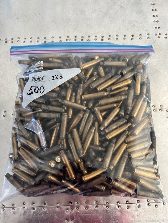 500 Rds of Once Fired .223 Brass - free shipping -img-0