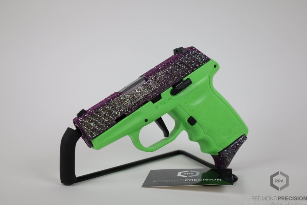 SCCY DVG-1 Royal Purple Glitter Lime Frame-img-0