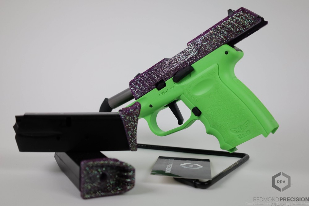 SCCY DVG-1 Royal Purple Glitter Lime Frame-img-5