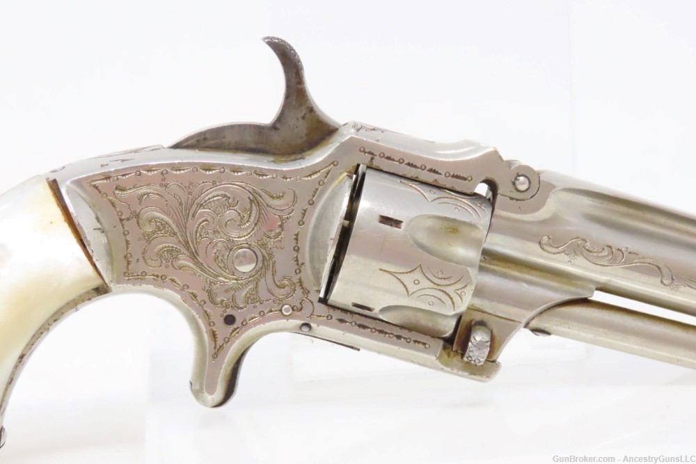Rare ENGRAVED Antique MARLIN XXX Standard 1872 .32 Cal. RF POCKET Revolver -img-16